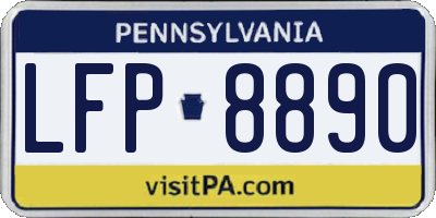 PA license plate LFP8890