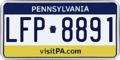 PA license plate LFP8891