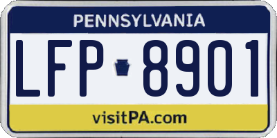 PA license plate LFP8901