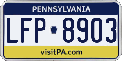 PA license plate LFP8903