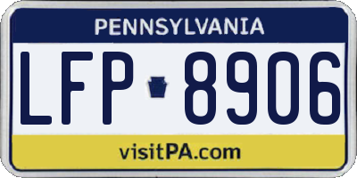 PA license plate LFP8906
