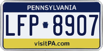 PA license plate LFP8907