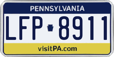 PA license plate LFP8911