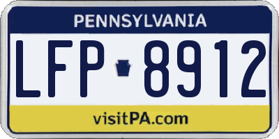 PA license plate LFP8912