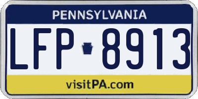PA license plate LFP8913