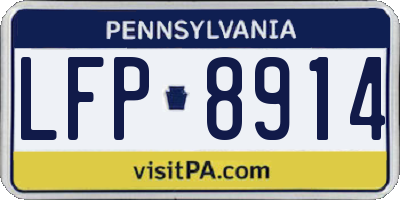 PA license plate LFP8914