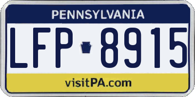 PA license plate LFP8915