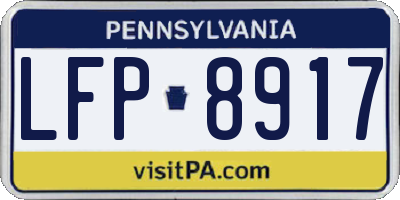 PA license plate LFP8917