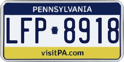 PA license plate LFP8918