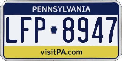 PA license plate LFP8947
