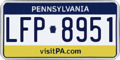 PA license plate LFP8951