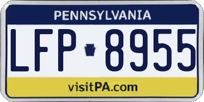 PA license plate LFP8955
