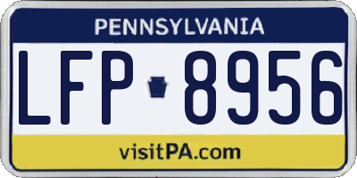 PA license plate LFP8956