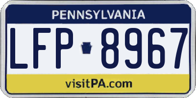 PA license plate LFP8967