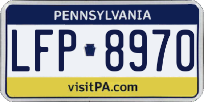 PA license plate LFP8970