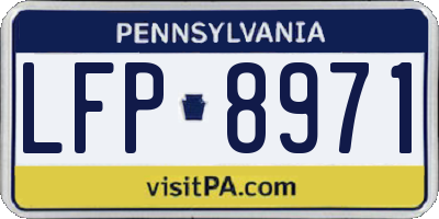 PA license plate LFP8971