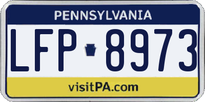PA license plate LFP8973