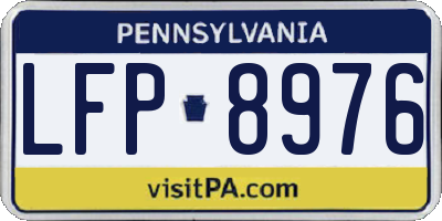 PA license plate LFP8976