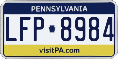 PA license plate LFP8984