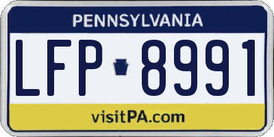 PA license plate LFP8991