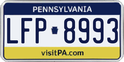 PA license plate LFP8993