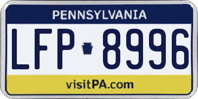 PA license plate LFP8996