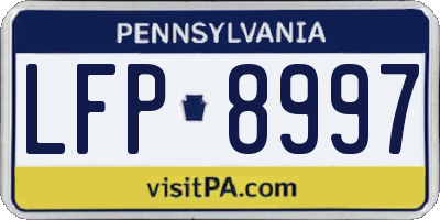 PA license plate LFP8997