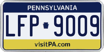 PA license plate LFP9009