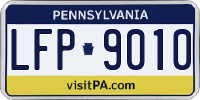 PA license plate LFP9010