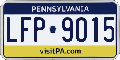 PA license plate LFP9015
