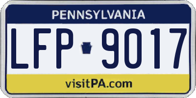 PA license plate LFP9017