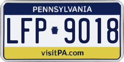 PA license plate LFP9018