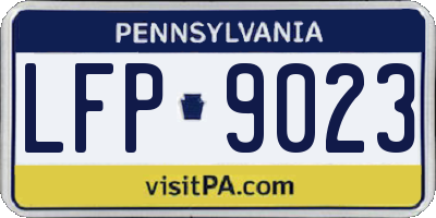 PA license plate LFP9023