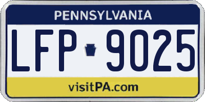PA license plate LFP9025