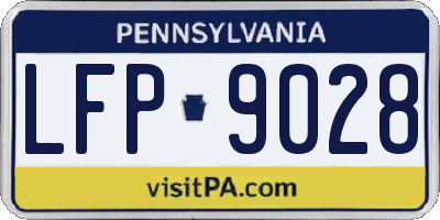 PA license plate LFP9028
