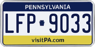 PA license plate LFP9033
