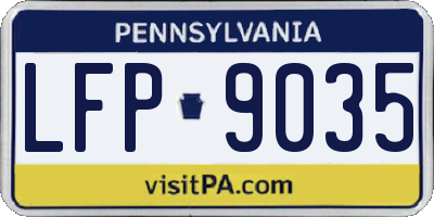 PA license plate LFP9035