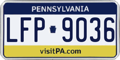 PA license plate LFP9036