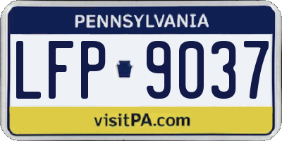 PA license plate LFP9037