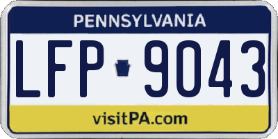 PA license plate LFP9043