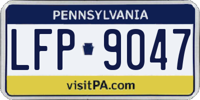 PA license plate LFP9047