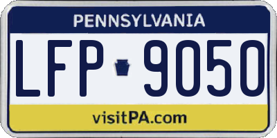 PA license plate LFP9050