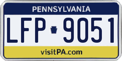 PA license plate LFP9051