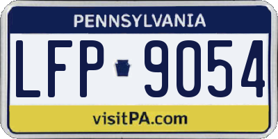PA license plate LFP9054