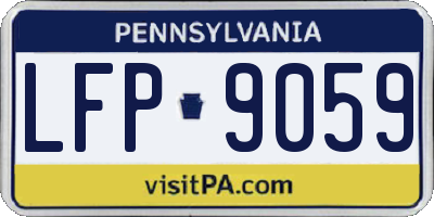 PA license plate LFP9059