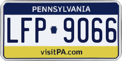 PA license plate LFP9066