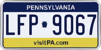 PA license plate LFP9067