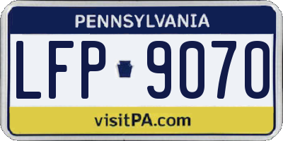 PA license plate LFP9070