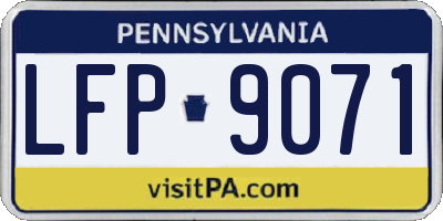PA license plate LFP9071