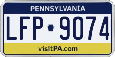 PA license plate LFP9074
